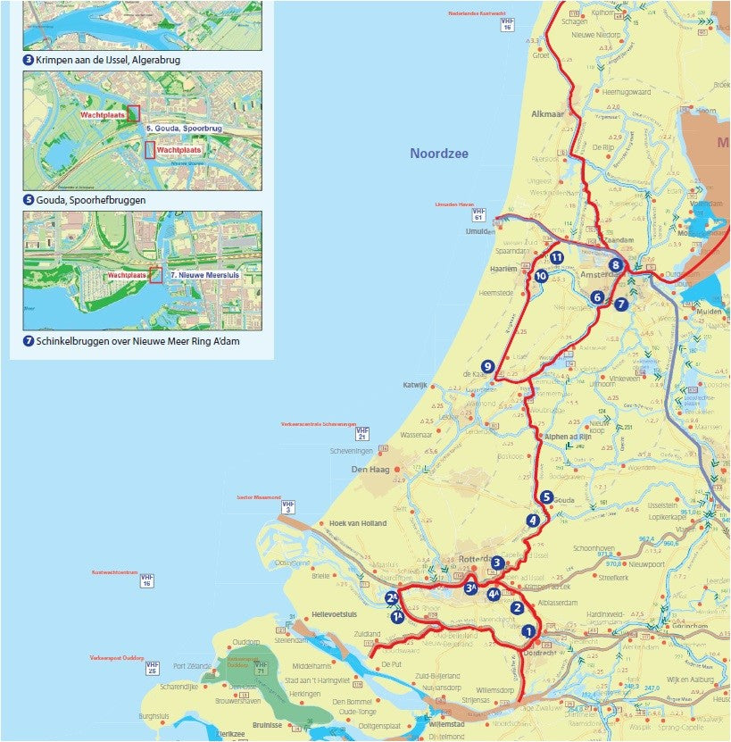 NIEUW! De Waterkaart + De Havengids Noord en Zuid 2025