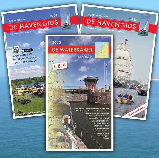 NIEUW! De Waterkaart + De Havengids Noord en Zuid 2025